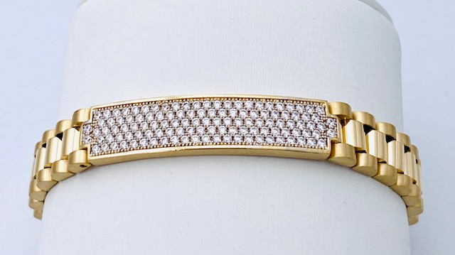 Men’s bracelet in 750% gold and zirconia Art.RAD122