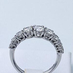 Anello veretta di diamanti oro bianco 750%  SOGNO Art. VE002