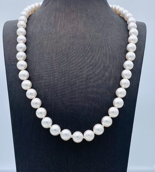 Akoya susta white gold pearl thread crew neck Art.FPE2