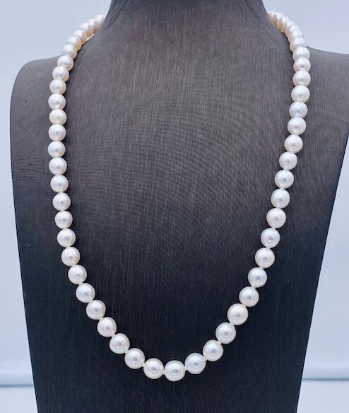 Akoya susta white gold pearl thread crew neck Art.FPE5