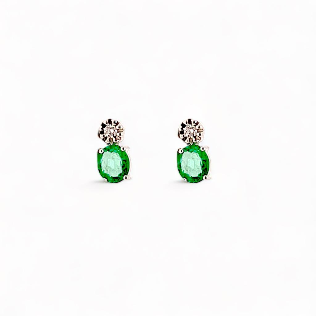 Emerald and diamond earrings Art.OR1136-1