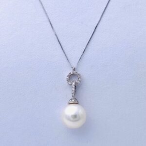 Pendente perla diamanti oro bianco 750% art.CDP59-1
