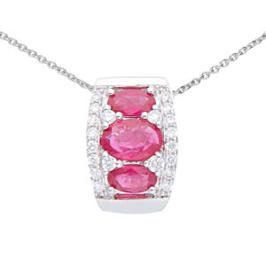 Pendente rubini oro 750% e diamnti Art. 234416