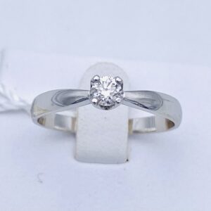 Anello solitario ROMANTIC diamanti in oro bianco 750% Art.AN2649
