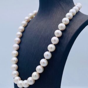 Collana Girocollo filo di perle susta oro bianco 750% Art. GRP9/2-10