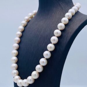 Collana Girocollo filo di perle susta oro bianco Art. GRP91/2-10