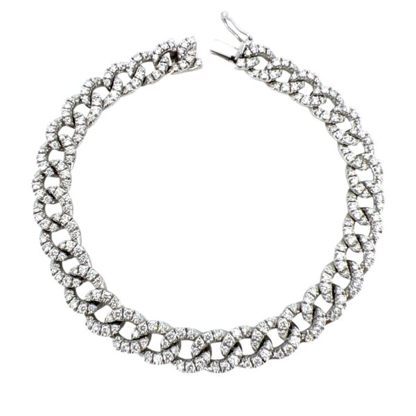 White gold diamond bracelet 750% knitted lumette Art. 3346469