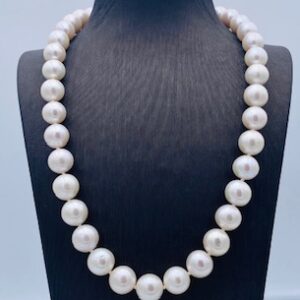 Collana Girocollo filo di perle susta oro bianco 750% Art. GRP9/2-10