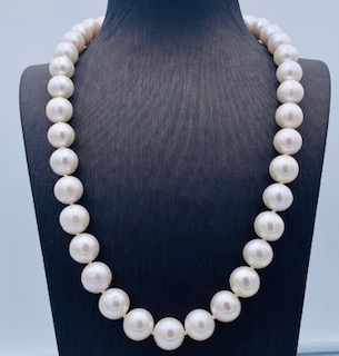 Necklace Round necklace white gold susta pearl thread 750% Art. GRP9/2-10