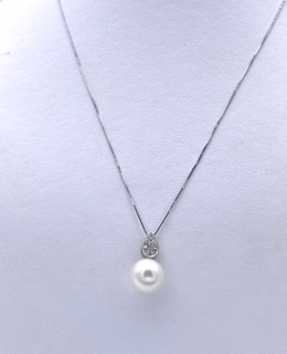 Pearl pendant diamonds white gold 750% art.CDP66