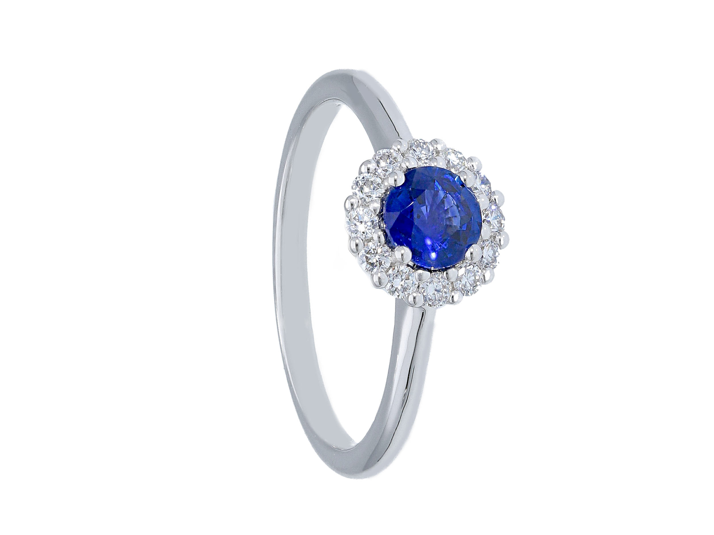 Ring with sapphire and diamonds art. 229029