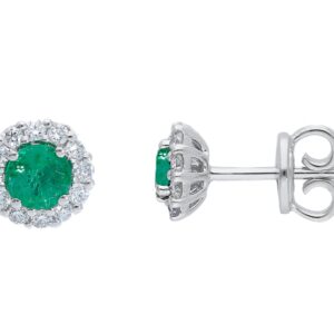 Orecchini con smeraldo diamanti e oro 750% Art.  230333