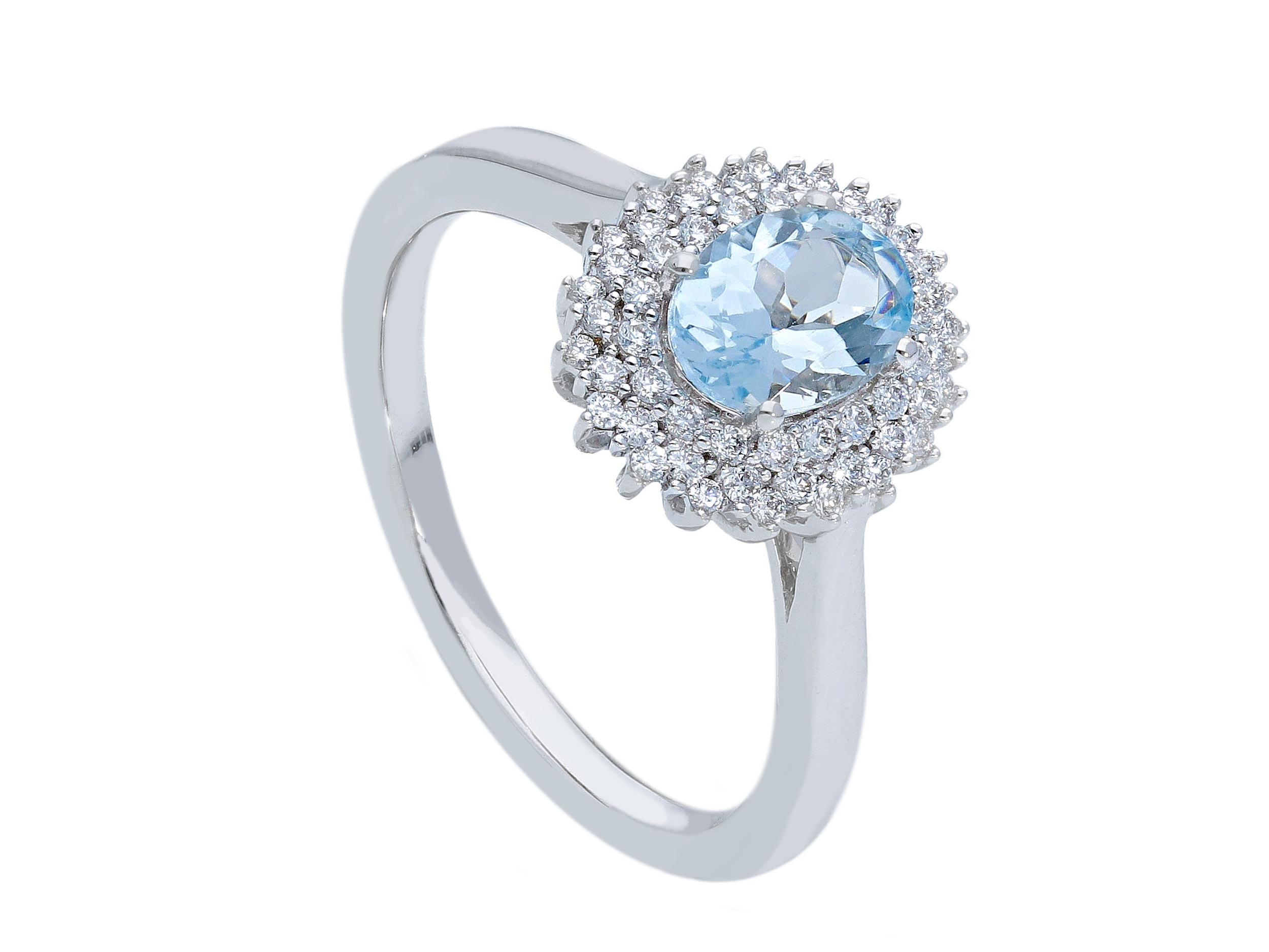 Anello acquamarina e diamanti Art.254189