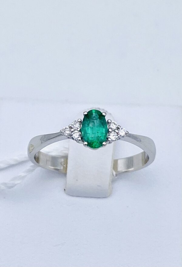 Anello con smeraldo e diamanti art.AN2657