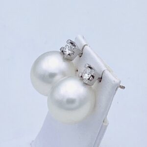 Orecchini perle Australiane oro bianco 750% Art.ORP224-6