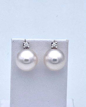 Orecchini perle giapponesi oro bianco 750% Art.ORP230-1