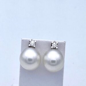 Orecchini perle Australiane oro bianco 750% Art.ORP224-6