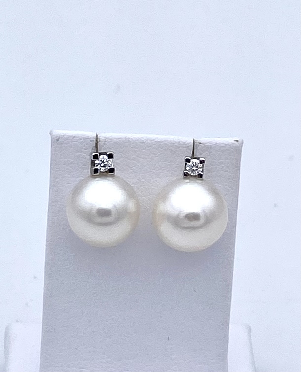 Orecchini perle giapponesi oro bianco 750% Art.ORP245-3