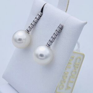 Orecchini perle oro bianco  Art.ORP219