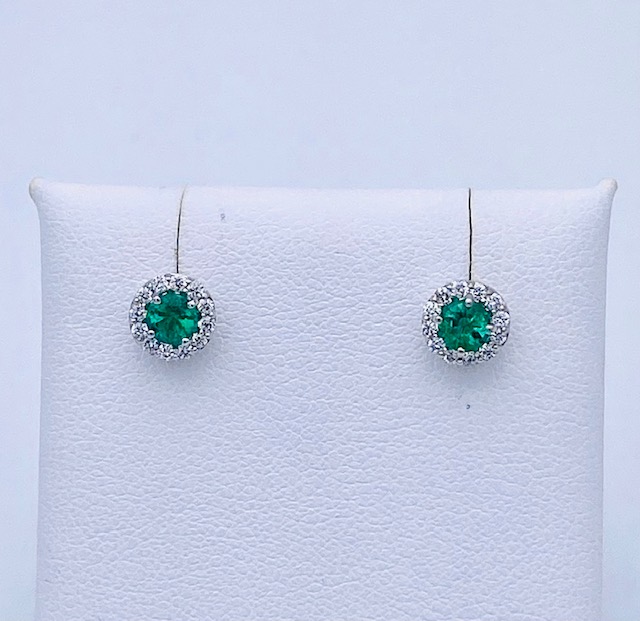 Orecchini smeraldo in oro 750% e diamanti Art. OR773