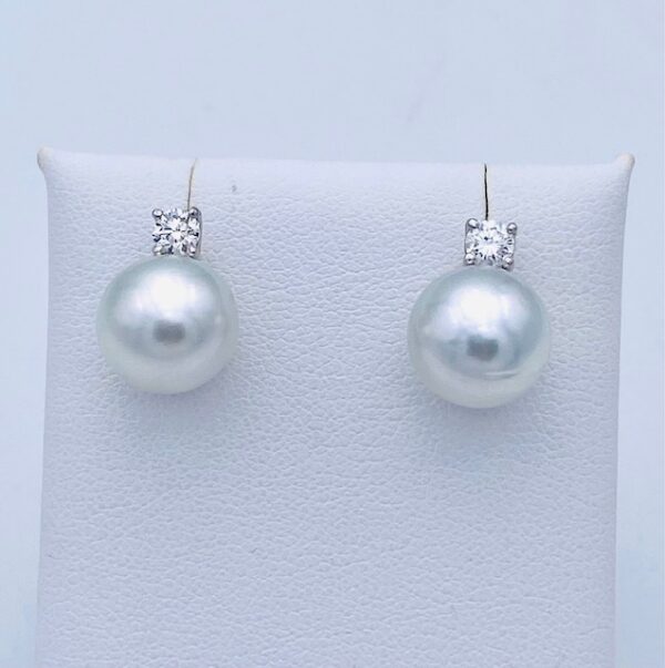 Orecchini perle  giapponesi oro bianco 750% Art.ORP279-4