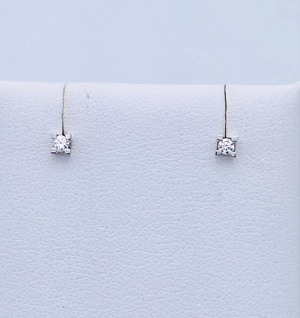 Light point earrings in white gold and diamonds DESIDERIO Art. OR1050-1