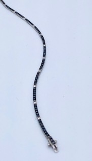 Tennis bracelet with black diamonds white gold 750% art.BR387-3