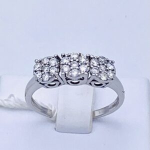 Pave trilogy ring OF diamonds DROPS OF LIGHT ART.AN2612