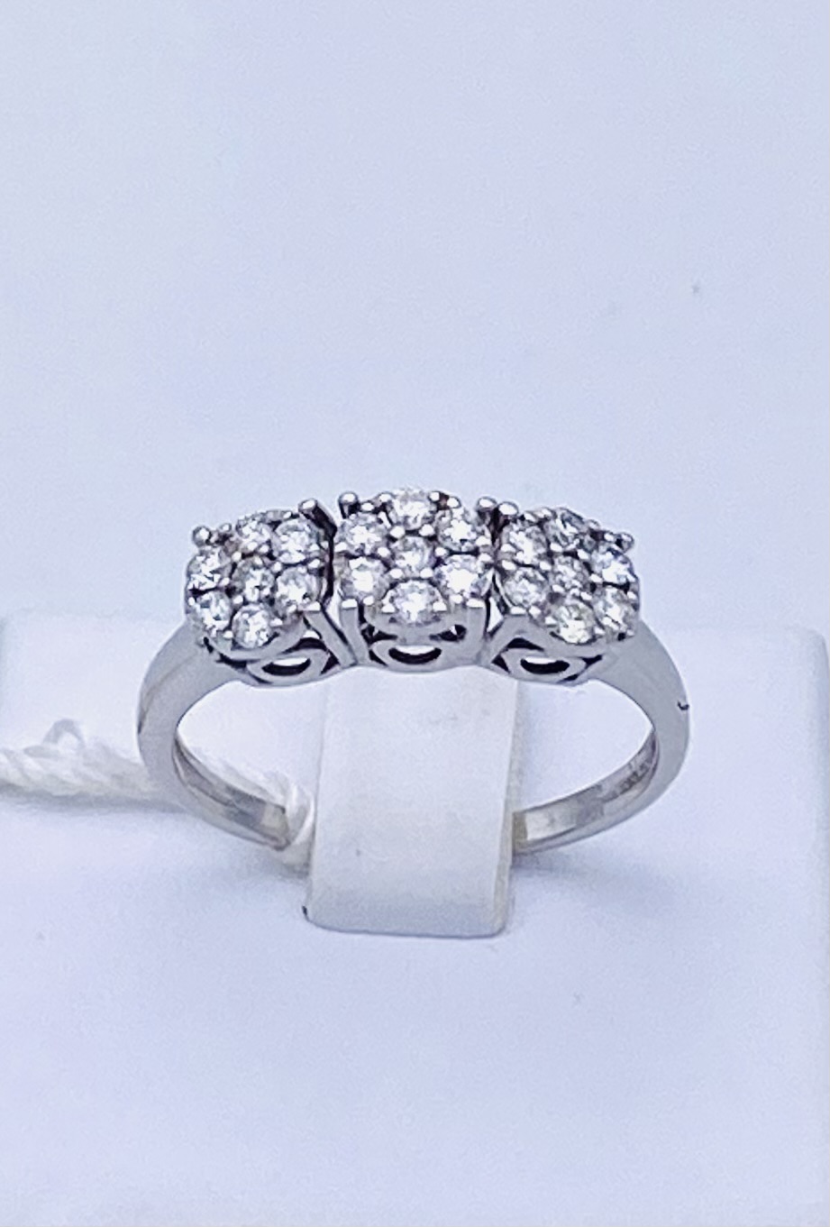 Pave trilogy ring OF diamonds DROPS OF LIGHT ART.AN2612