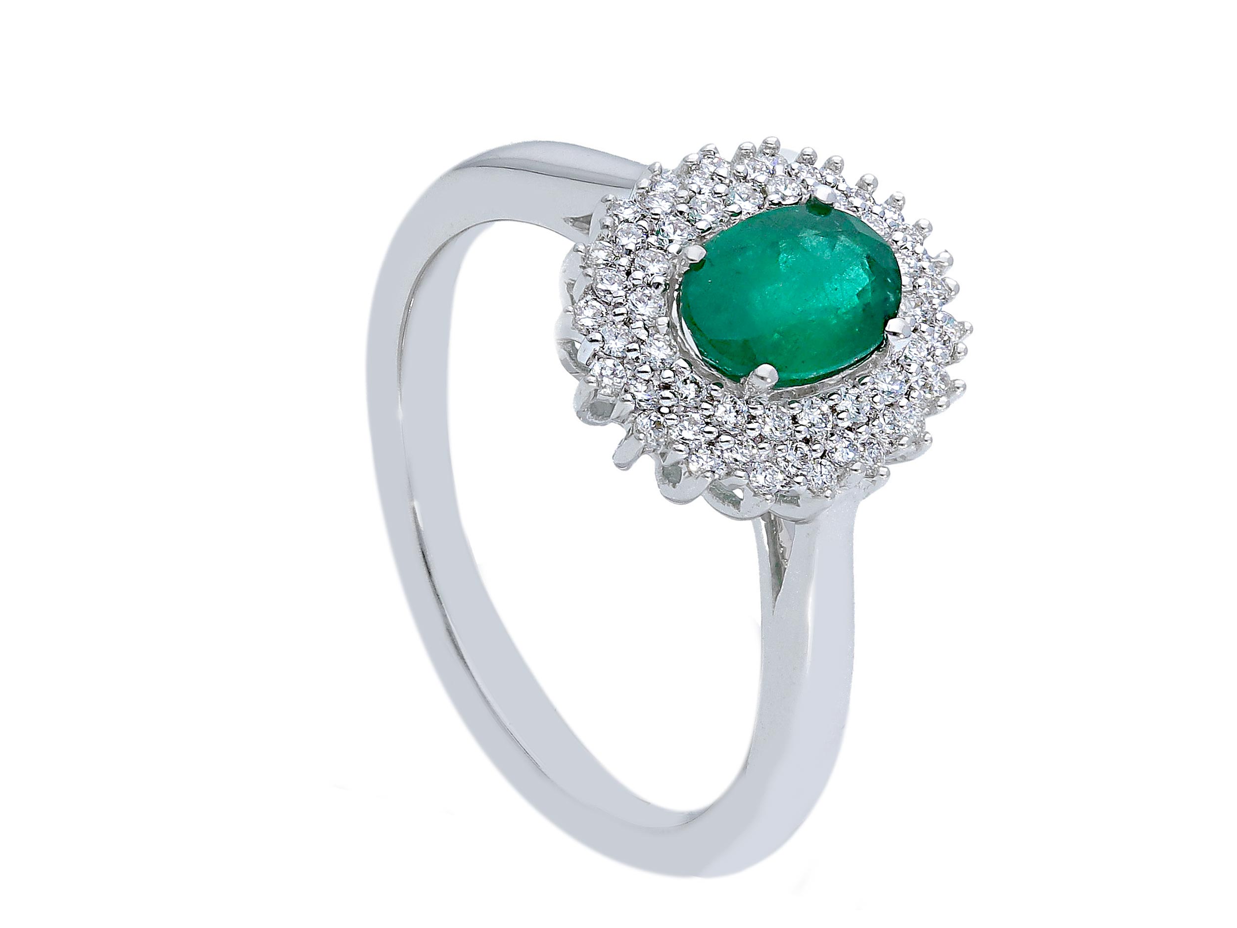 Emerald ring diamonds gold 750% BELLE EPOQUE ART.254187