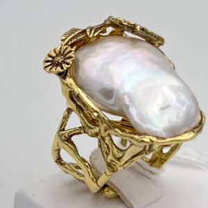 Anello perla barocca argento 925% Art. ANPERARG2