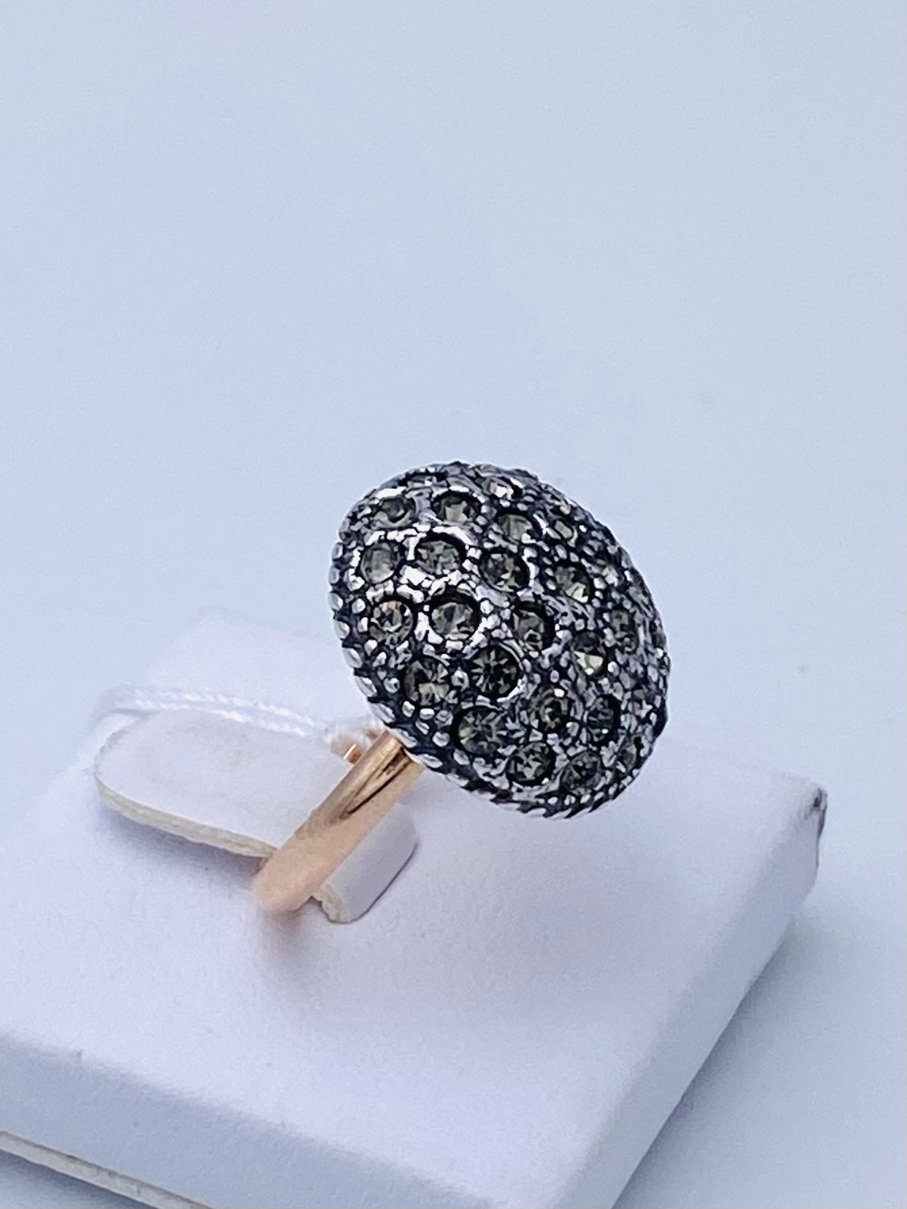 Silver and crystal patch ring Art. 476256