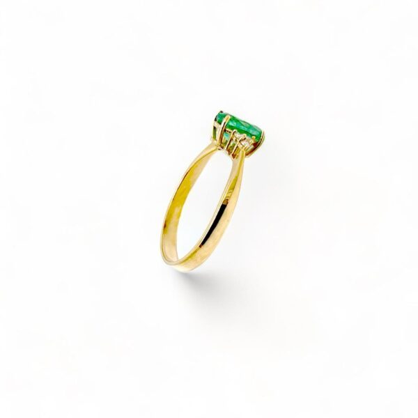 Anello smeraldo diamanti  oro giallo GEMME Art.AN2689-1