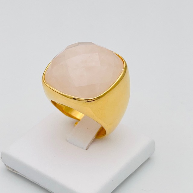 Bronze and rose quartz ring Art.ANBRN2