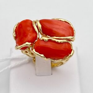 Ring with 925% silver coral Art. ANCORAR3