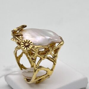 Anello perla barocca argento 925% Art. ANPERARG2