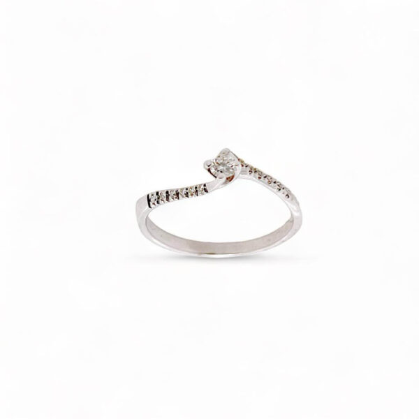 Solitaire ring LOOKS 750% gold and diamonds Art.AN2505
