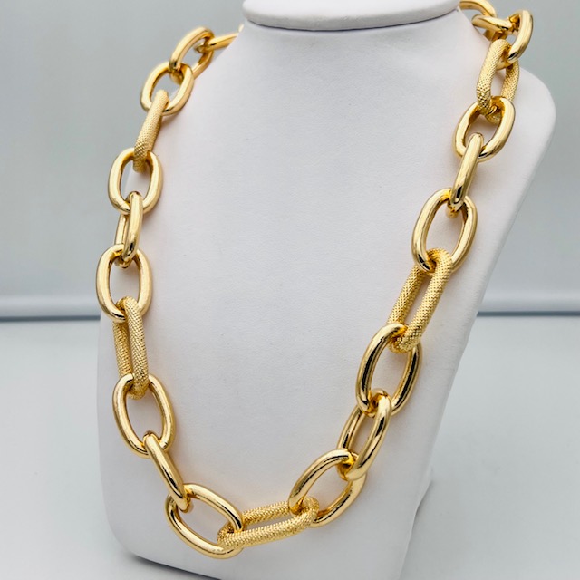 Art BRCAT5 Gold Bronze Chain Necklace