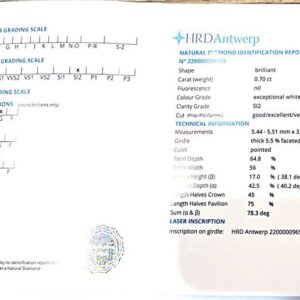 Orecchini punto luce  oro bianco 750% certificato HRD Art.OR1454
