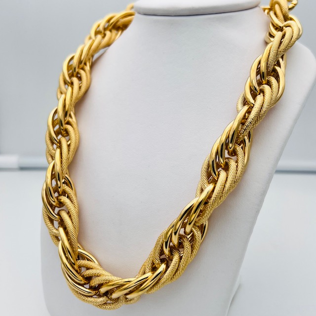 Art BRCAT1 Gold Bronze Chain Necklace