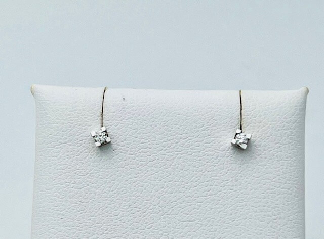 Light point earrings in white gold and WISH diamonds Art. OR1040-1