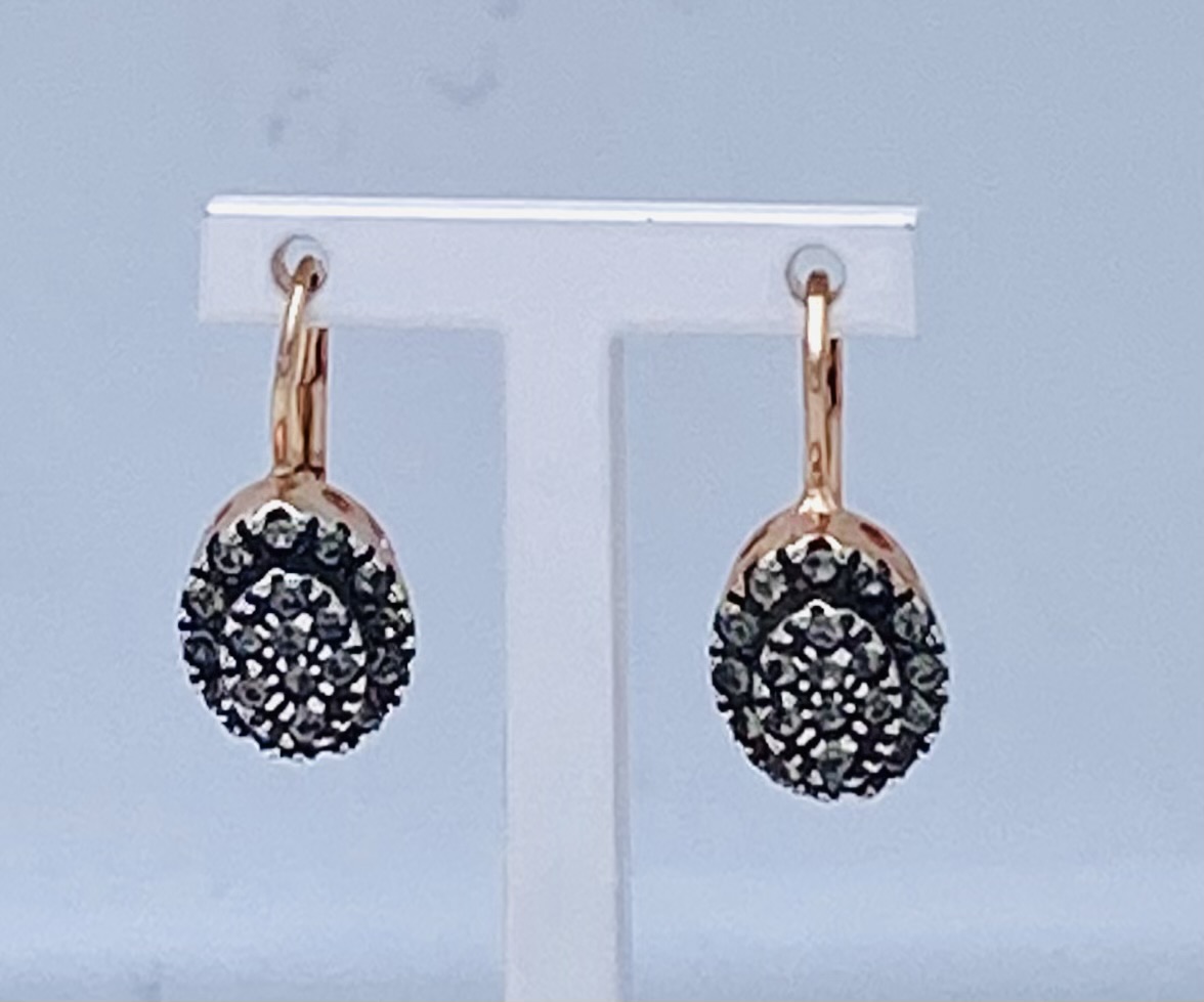 Sicilian style earrings antique silver 925% Art.616973