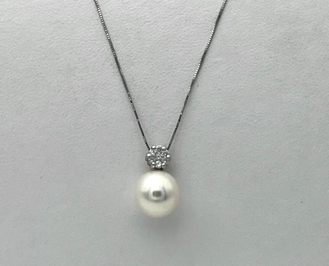 Pearl pendant diamonds white gold 750% art.CDP53-10
