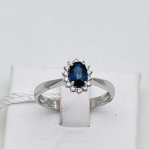 Sapphire ring in gold and diamonds BON TON Art. AN2174-2