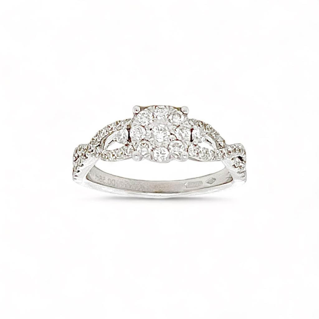 Anello solitario di diamanti oro bianco INFINITO ART .BS31255R65