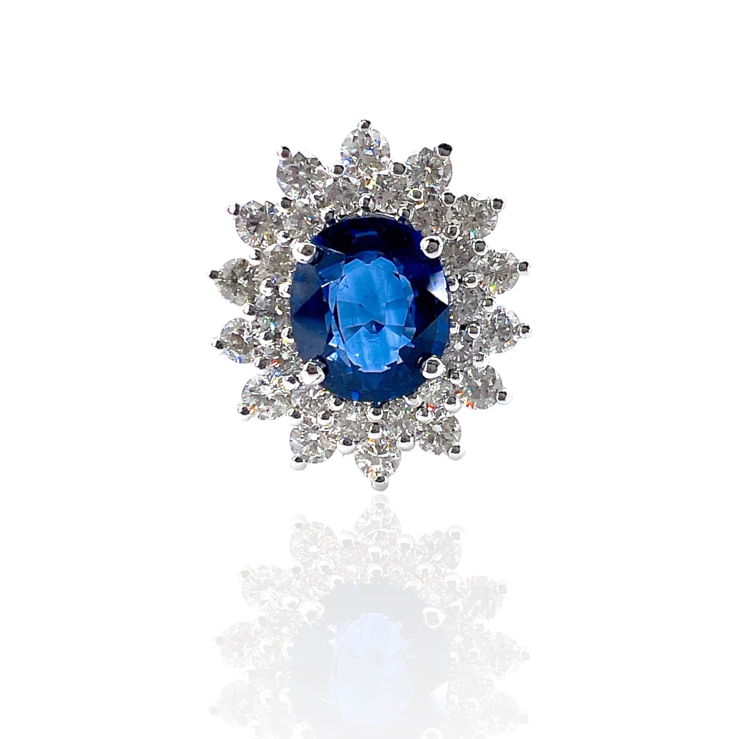 Sapphire ring diamonds and gold BON TON Art. AN2668