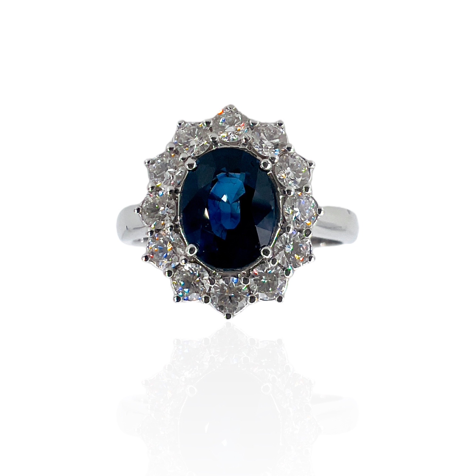 Sapphire ring in gold and diamonds BON TON Art. AN2116