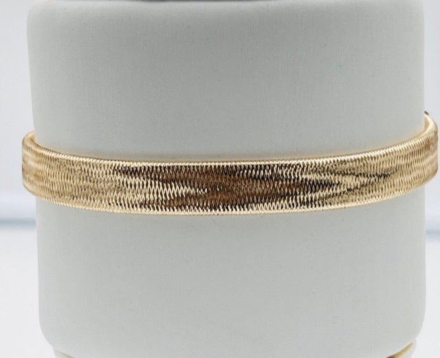 750% yellow gold thread soft bracelet Art.BMF02