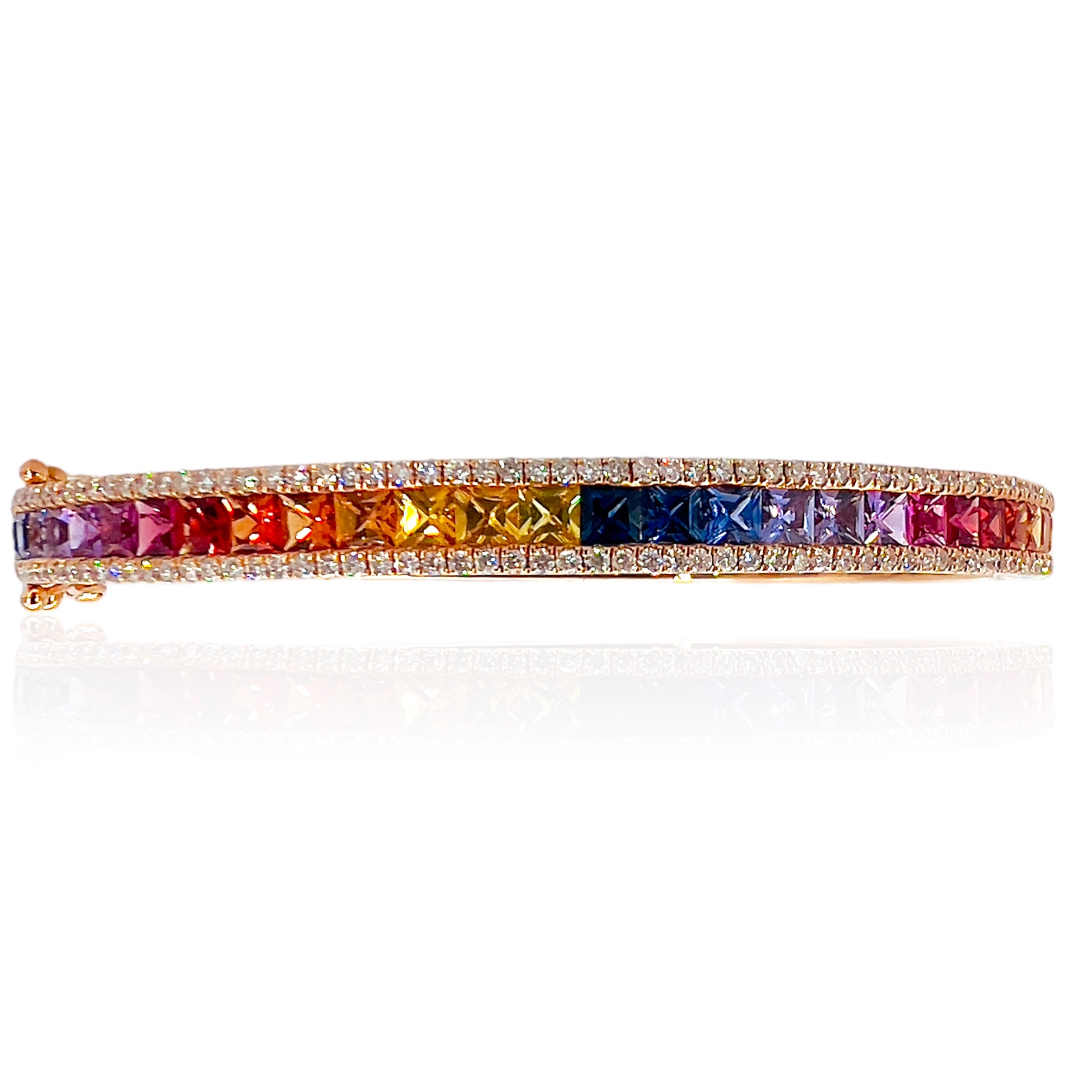 Bracciale rigido rainbow con zaffiri multicolor art. C1B0037