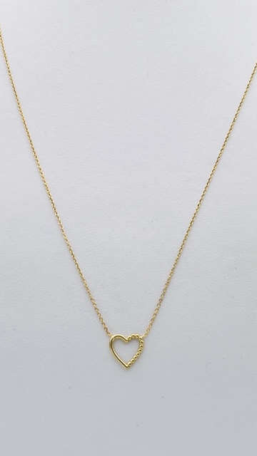 Yellow gold heart necklace 750% Art.GIC01